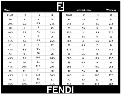 fendi shoe size conversion